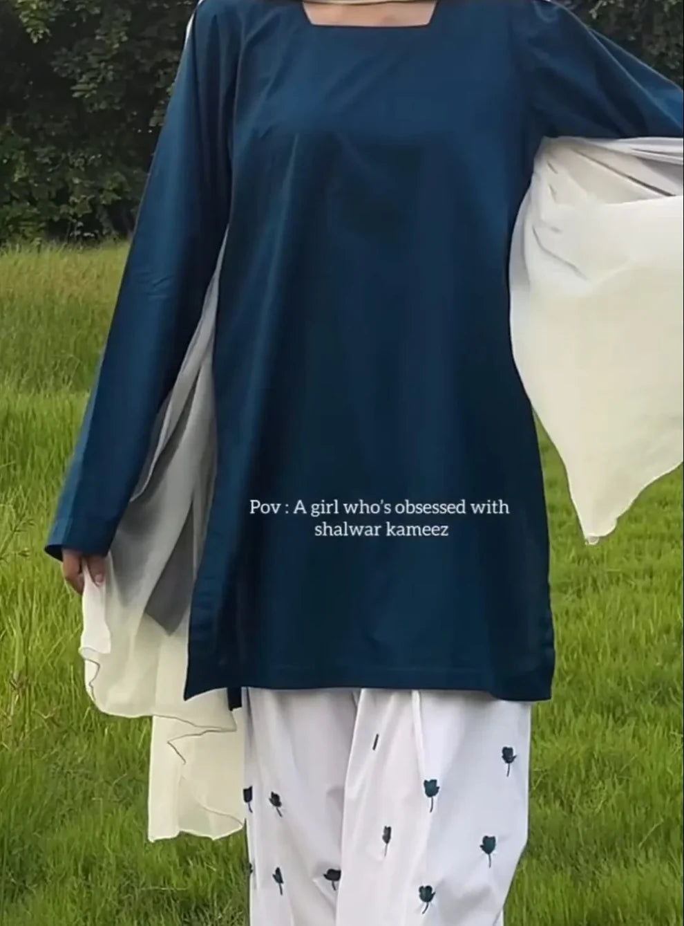 Blue Cherry 2PC FARSHI SHALWAR